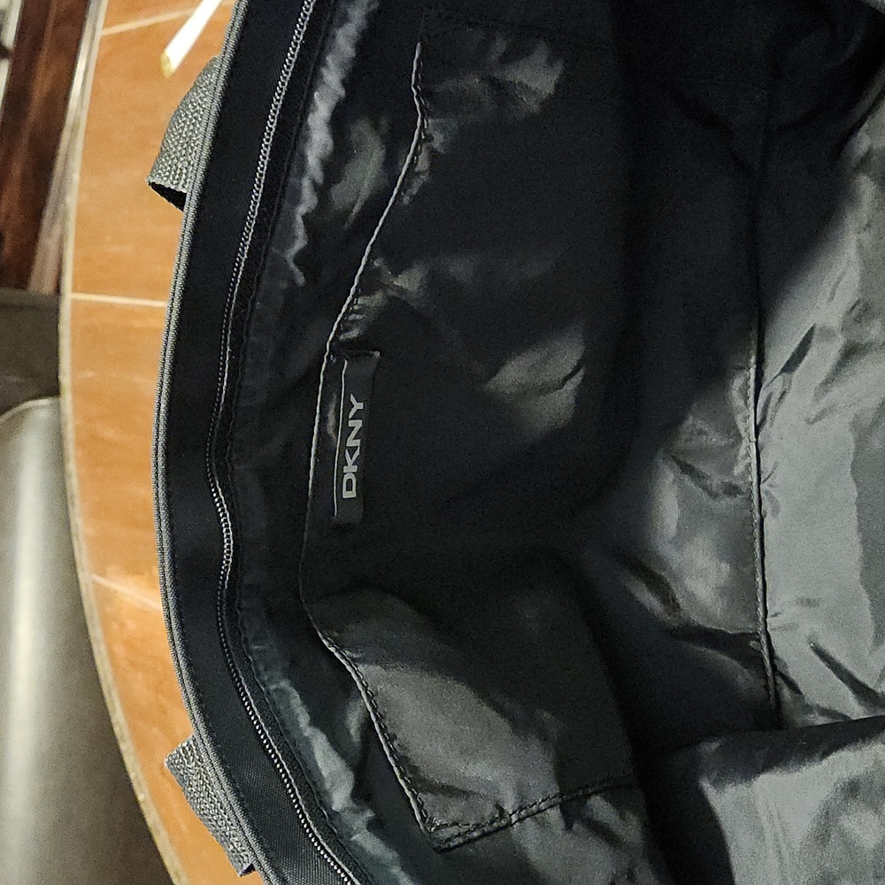 DKNY Large Black and Maroon Tote - Picture 9 of 9